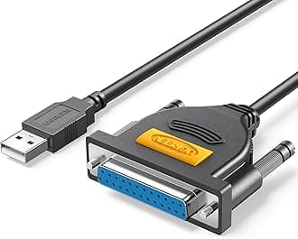 USB Male to DB25 Female Parallel (25 Pin) Printer Cable Adapter, 6FT Connector DB25 IEEE 1284 Converter for Old Printer Support Windows 11/10/8/7/macOS10.4 (Tiger) to 13 (Ventura)/Linux