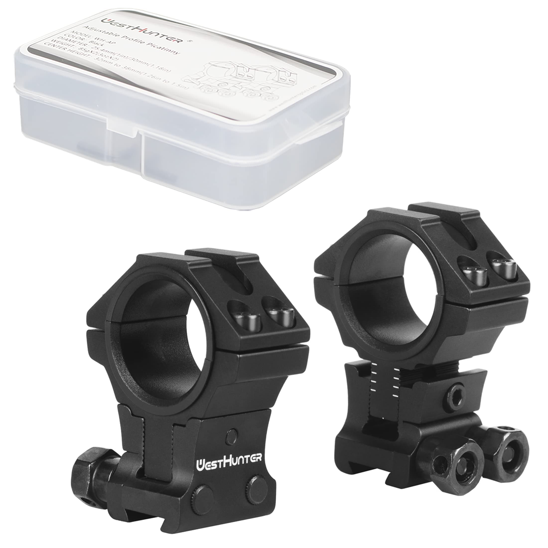 Optics Precision Dovetail Scope Rings, 25.4 mm 30 mm Adjustable Height Scope Mount | 6 Colors