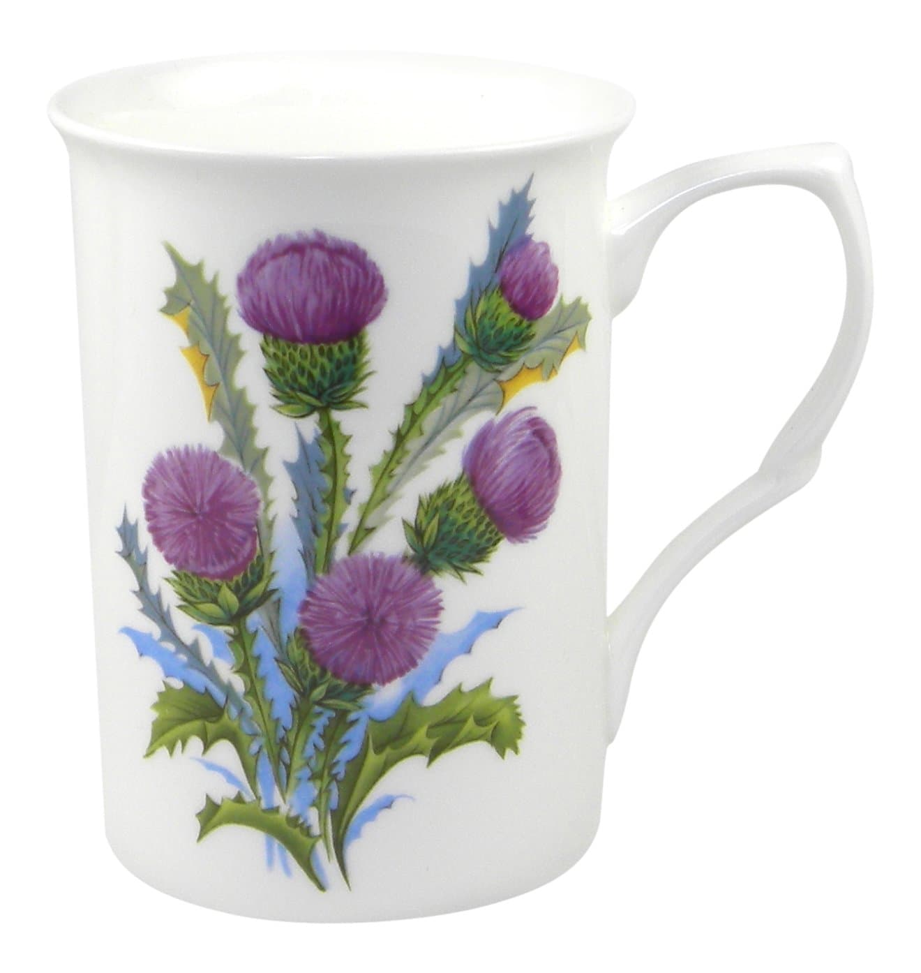 Adderley Glamis Thistle Fine Bone China Coffee or Tea Mug  Kitchen Flight Coffee Mug Made in England, Fine Bone China, Thistle Flower