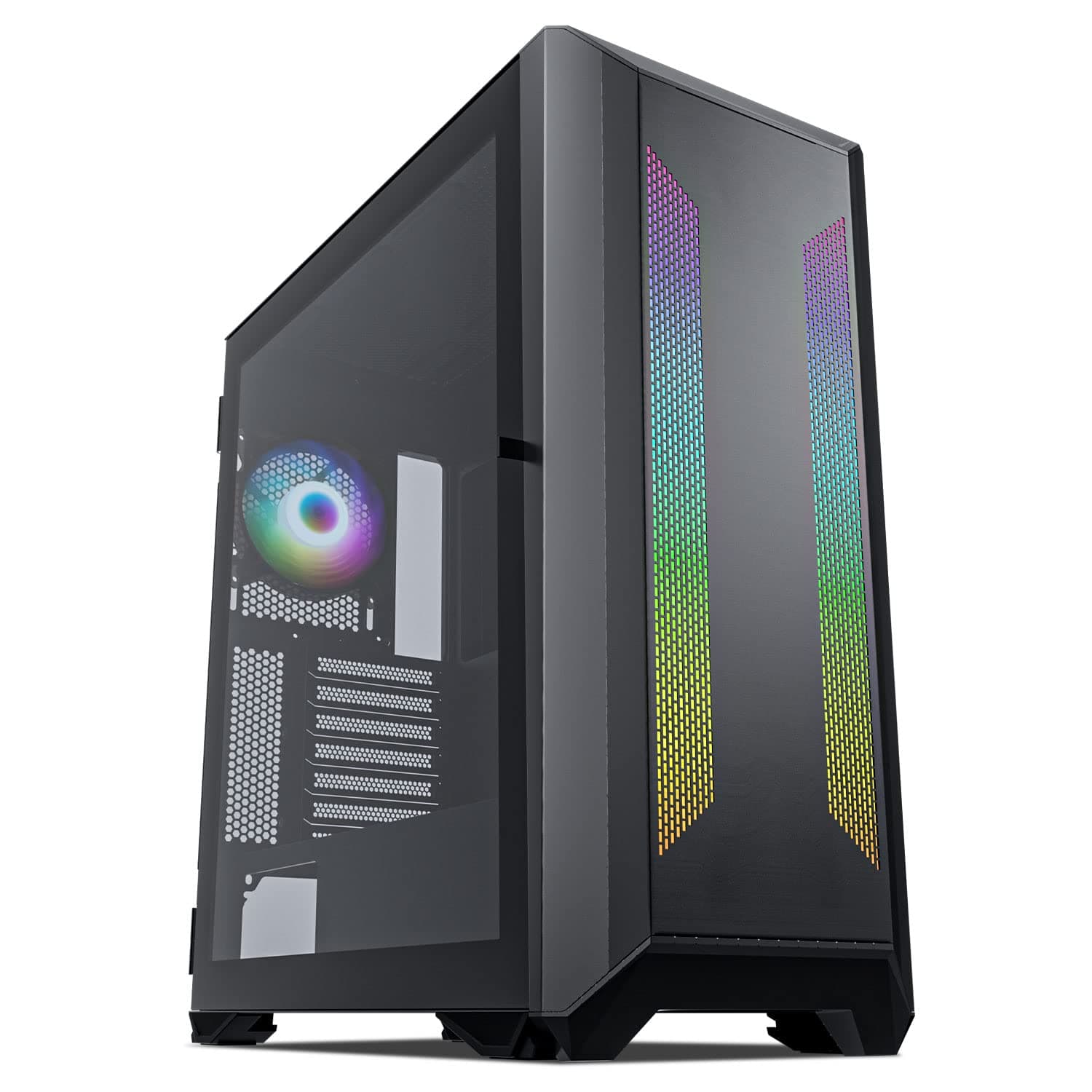 DARKROCK Vegas Mid-Tower E-ATX PC Case, Mesh Metal Front Panel with ARGB LED Strip, Top 360mm Radiator Support, Rear 120mm ARGB Fan Pre-Installed, USB 3.0 Ready