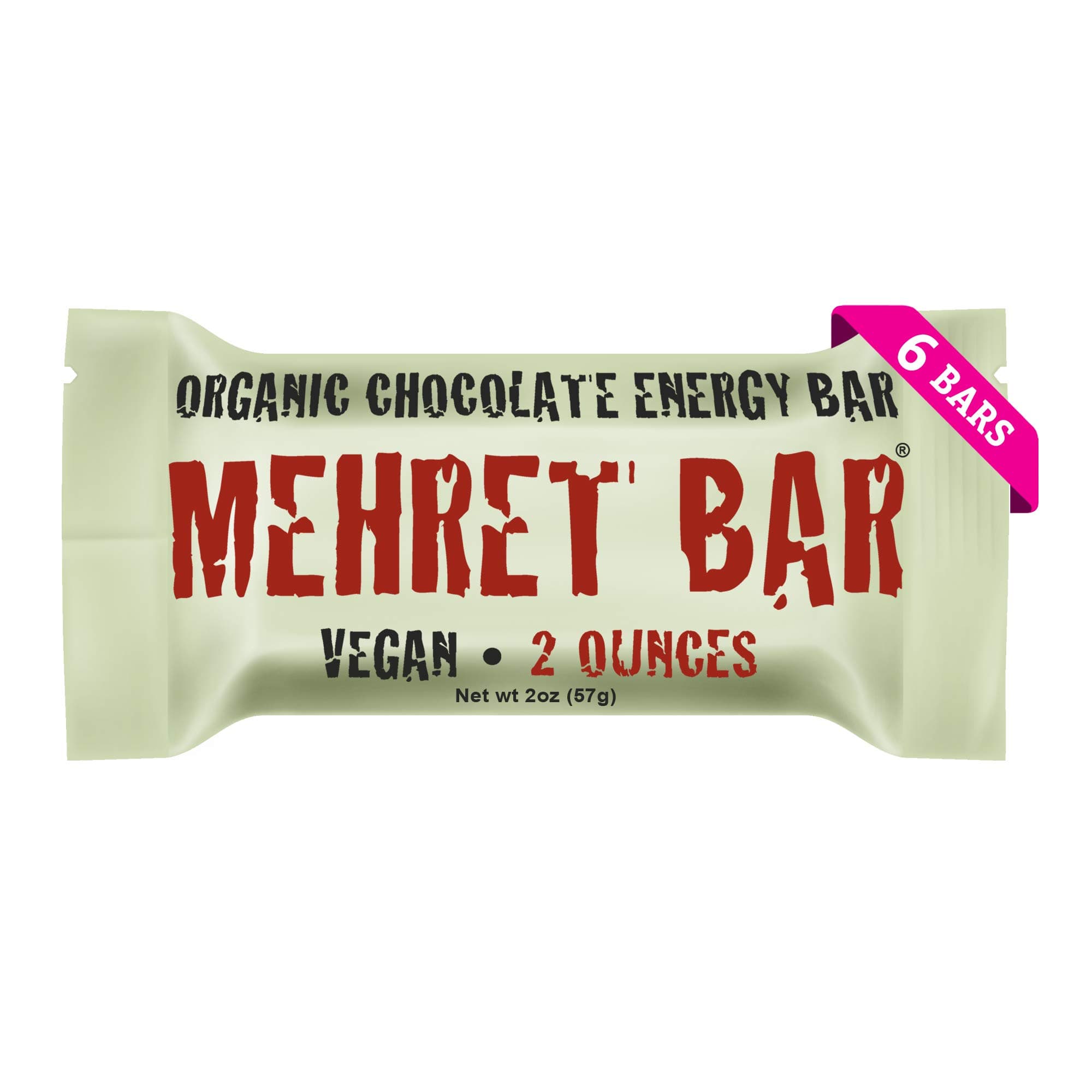 MEHRET Vegan Energy Bars (2 OZ) 6 Pack