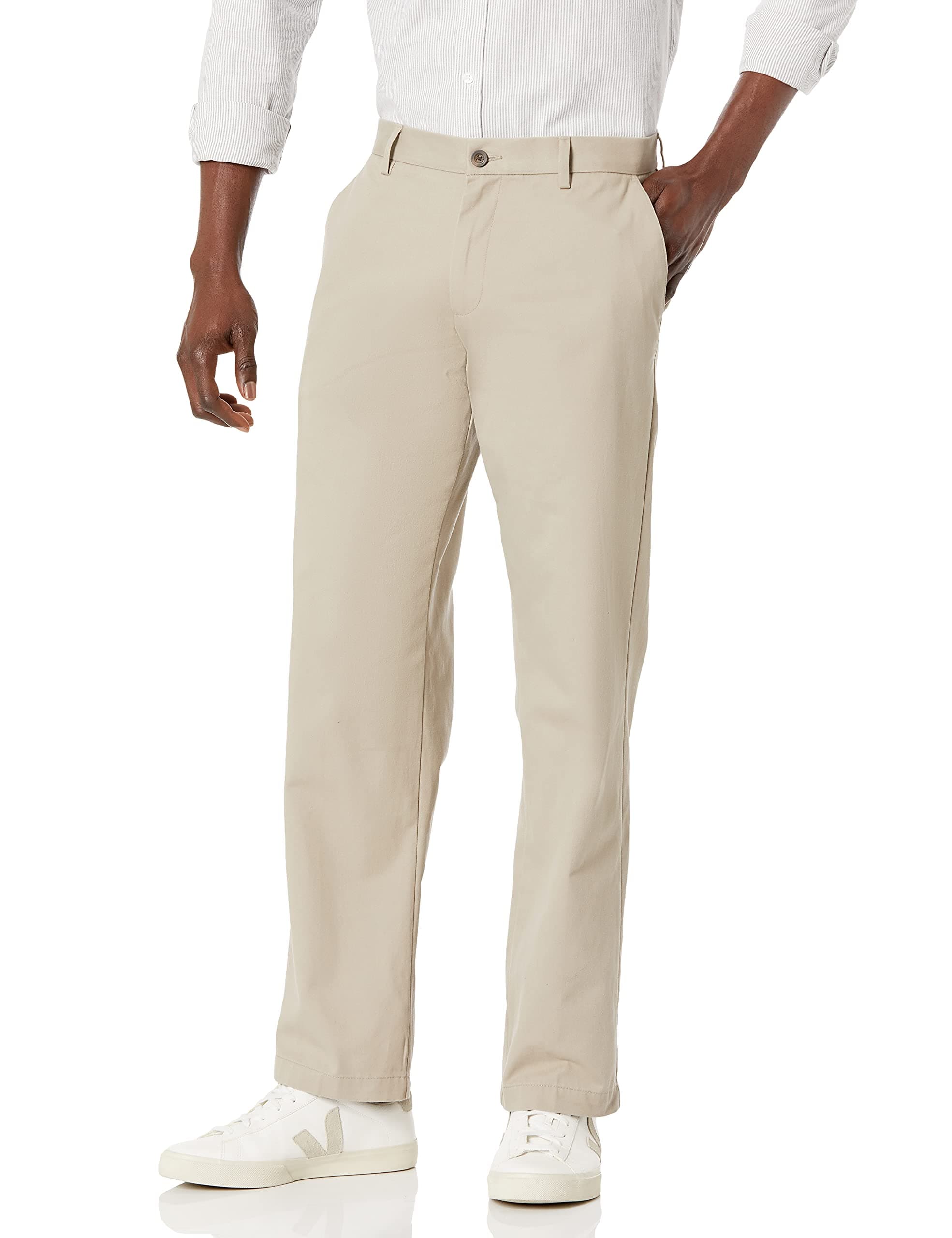 Amazon EssentialsMen's Classic-Fit Wrinkle-Resistant Flat-Front Chino Pant (Available in Big & Tall)OEKO-TEX STANDARD 100