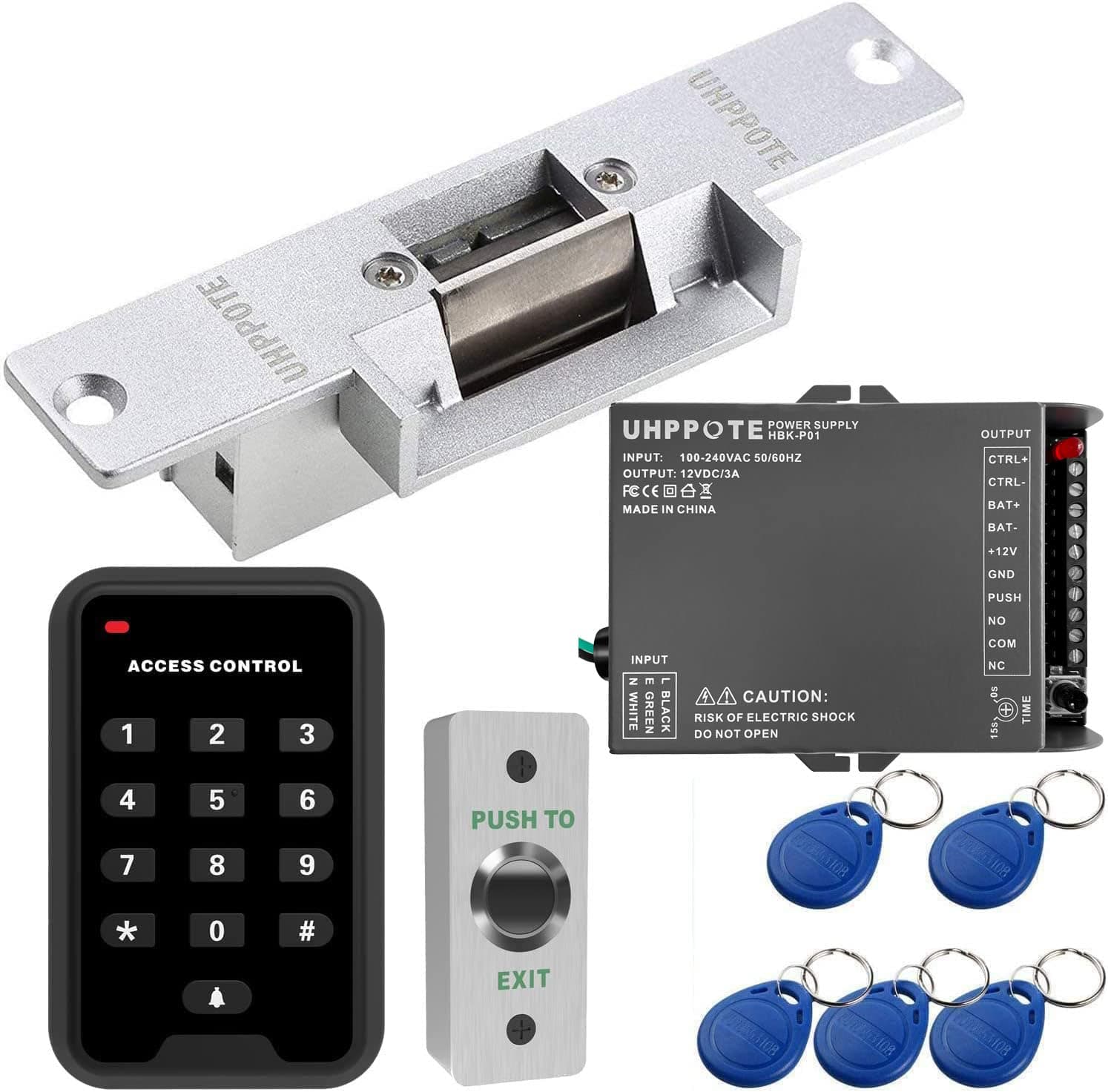 UHPPOTE Door Keypad Access Control Kit with Electric Fail-Secure Strike Lock