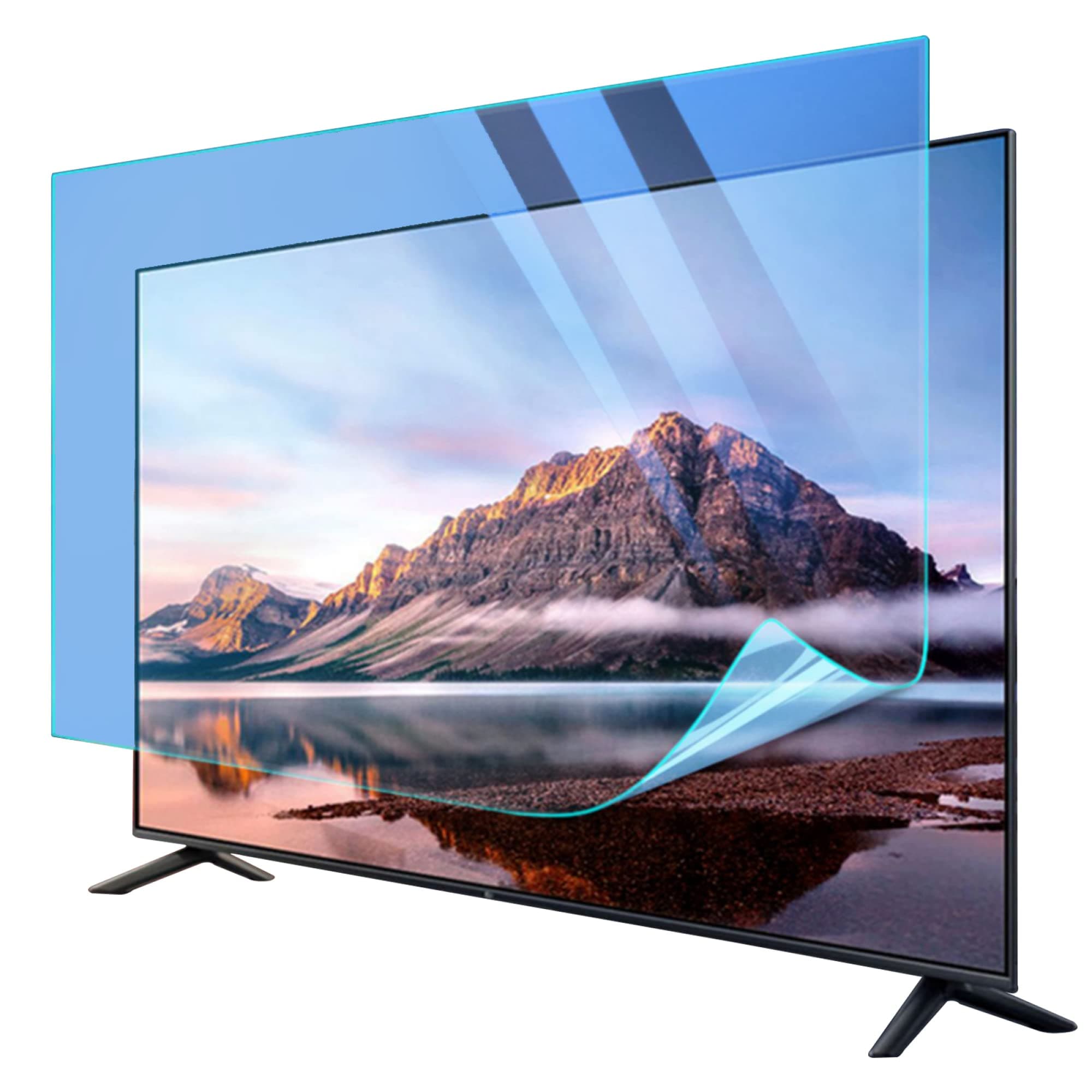 Anti Blue Light 50-75 Inch TV Screen Protector, Matte Surface Anti Glare Anti Scratch, Soften the Light Protect Eyes Relieve Fatigue Anti Sunlight Protective Filter Film / 75in1(70in1561x900mm