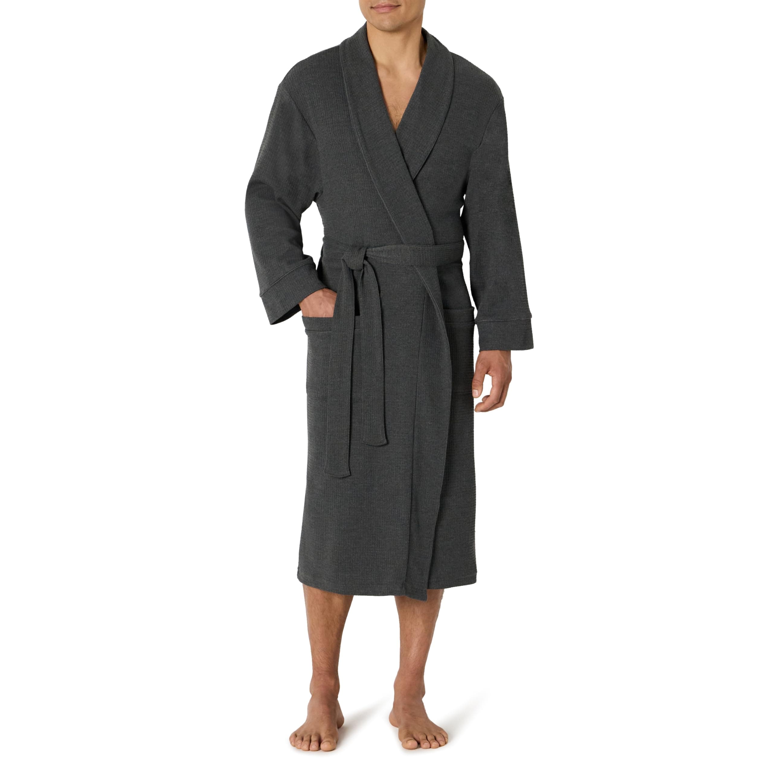 Amazon Essentials Men's Lightweight Waffle Bathrobe (Available in Big & Tall)