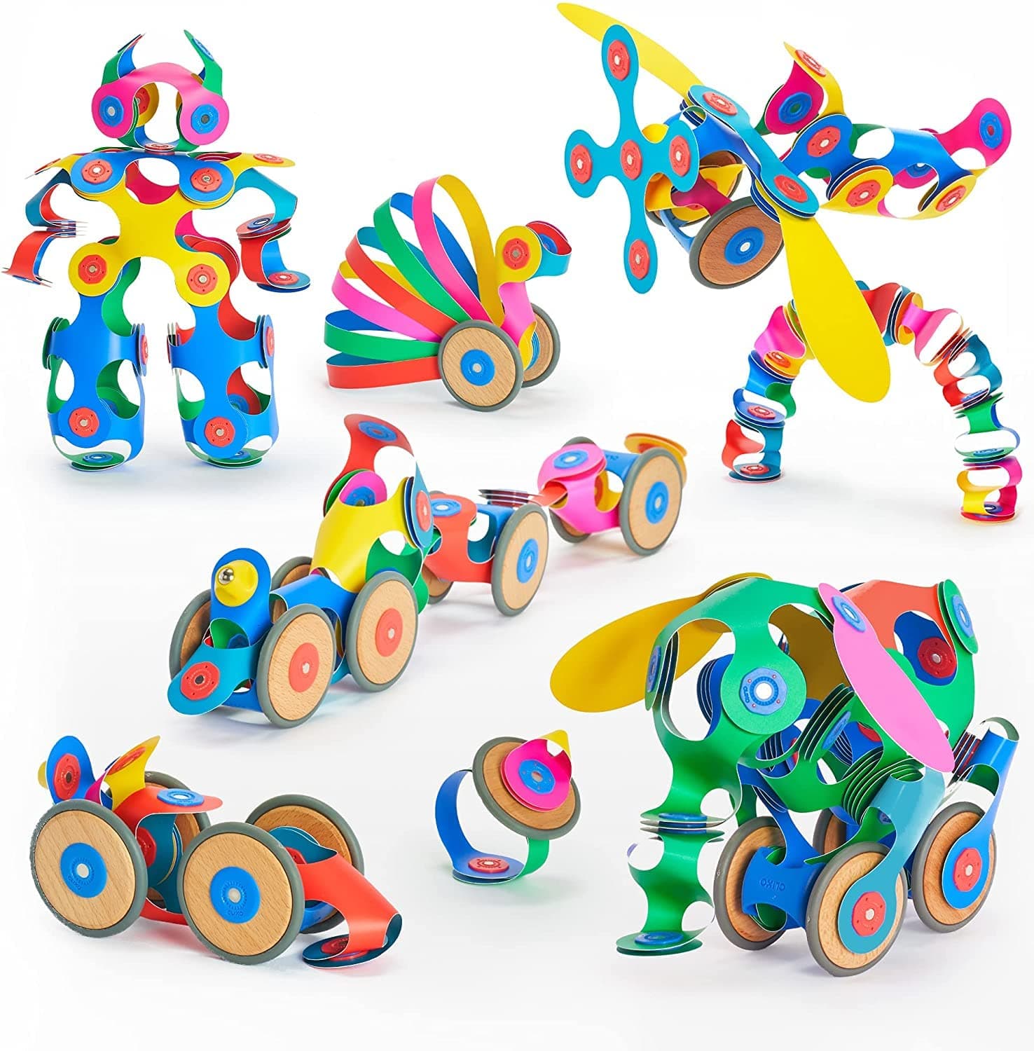 Clixo Wheel Creator Pack, 72 Pieces Pack - Construction Magnet Toy. Flexible, Creative-Boosting Magnetic Building Tiles. Educator-Approved Design for Hours of STEM Play. Multisensory Toy. Age 4-99.