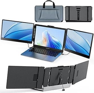 Kwumsy 14" 1080P FHD IPS Portable Monitor for Laptop with Stand, Compatible with Mac Windows Linux Switch PS4/5