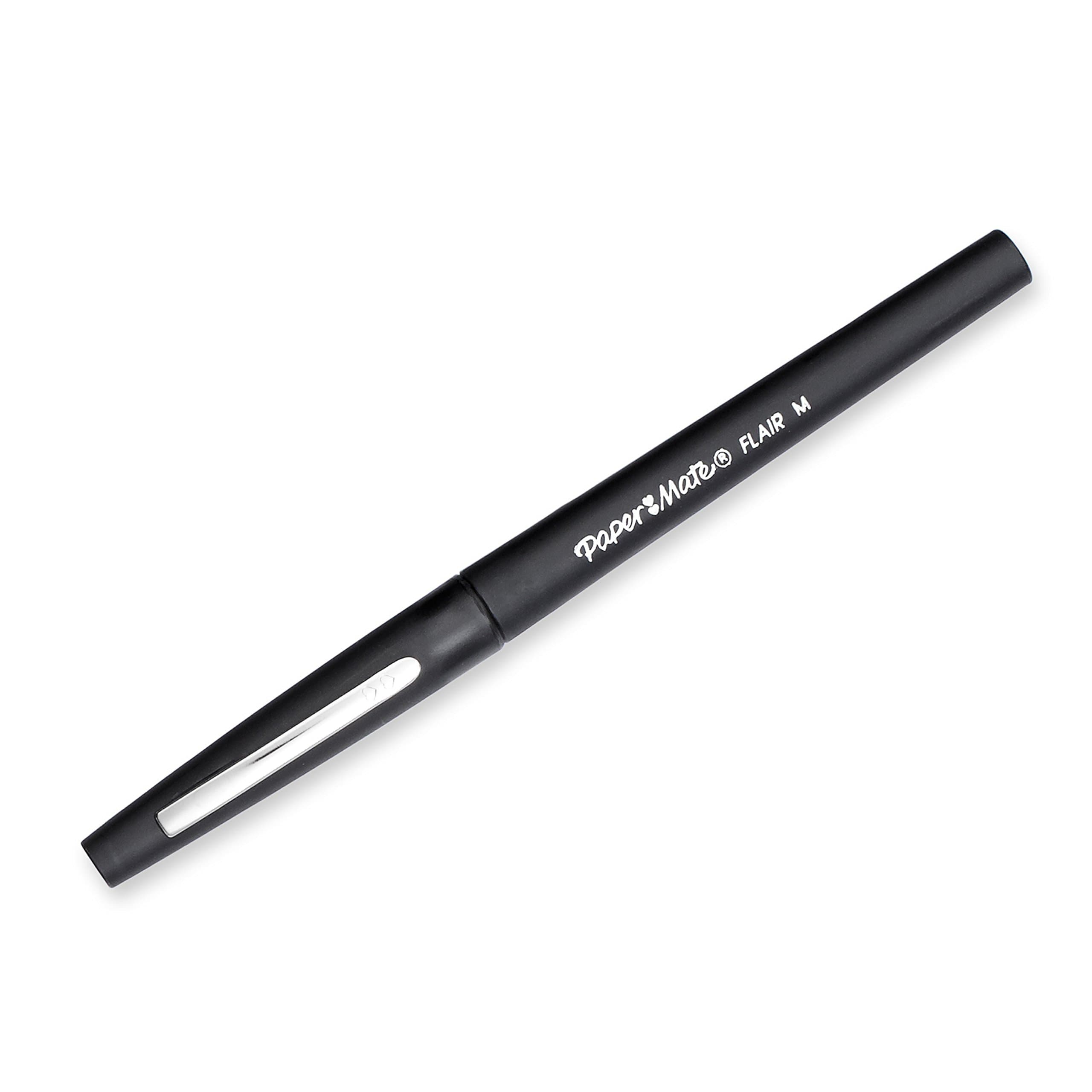 Paper Mate Flair Felt Tip Pen, Medium Point, Black, 1 Pack
