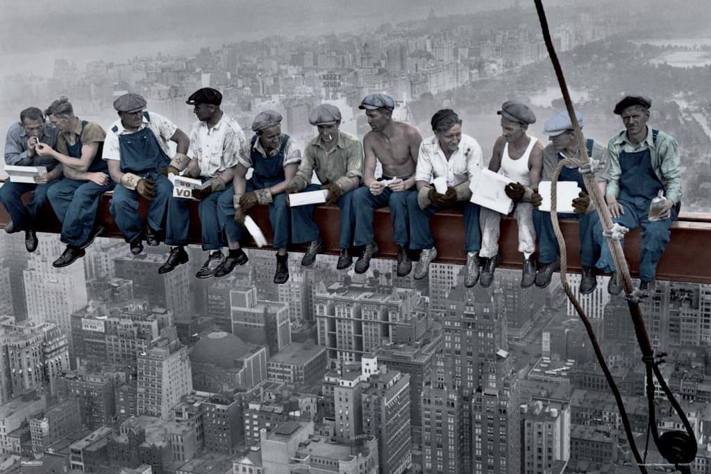 Lunch On a Skyscraper Charles C Ebbets Poster - 17x11