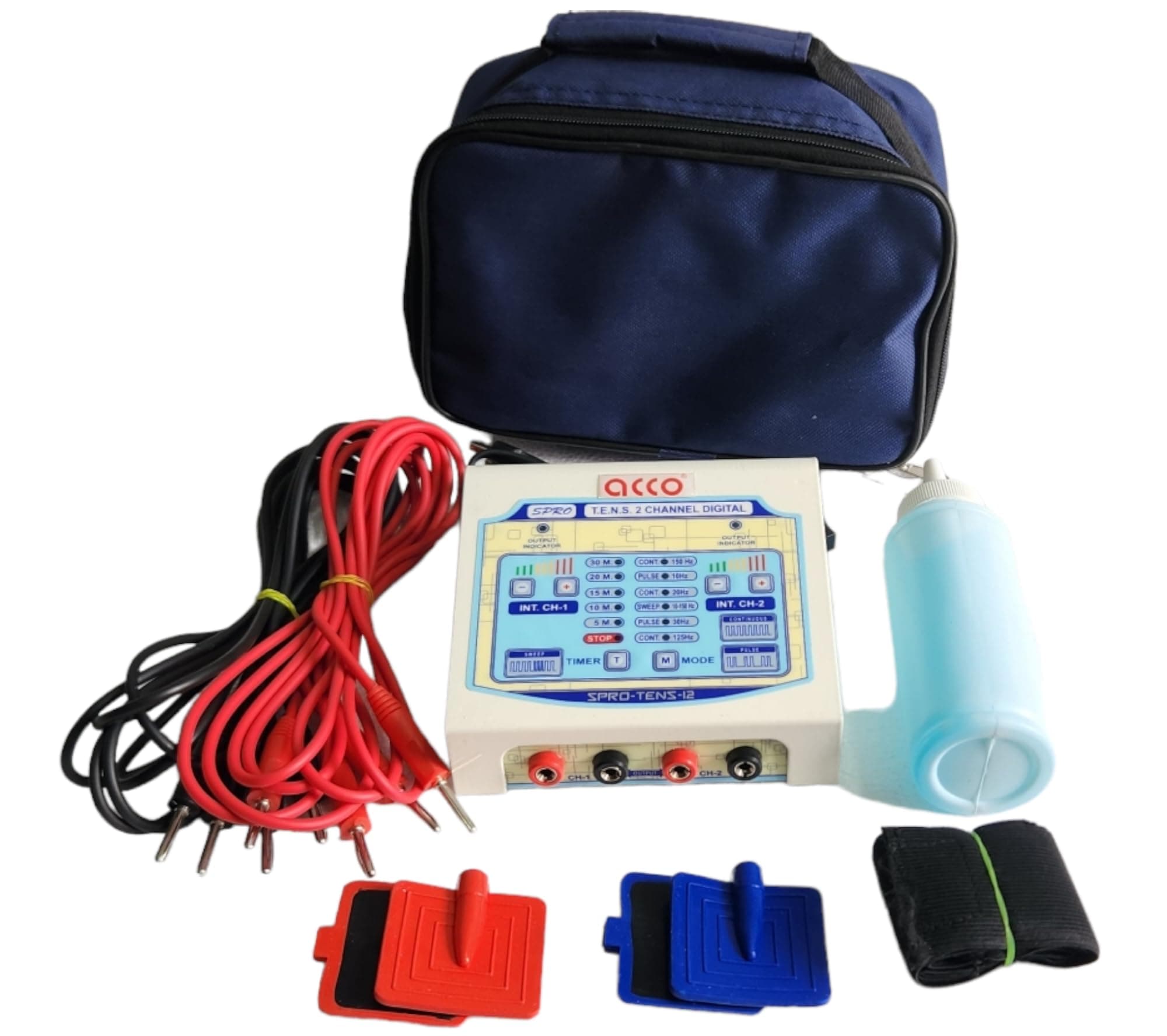 Medical Bazzar Digital Tens Machine 2Ch (With Timer & Auto Mode) | Muscle Stimulator Tens Physiotherapy Machine| Ultrasonic Pain Relief Machine