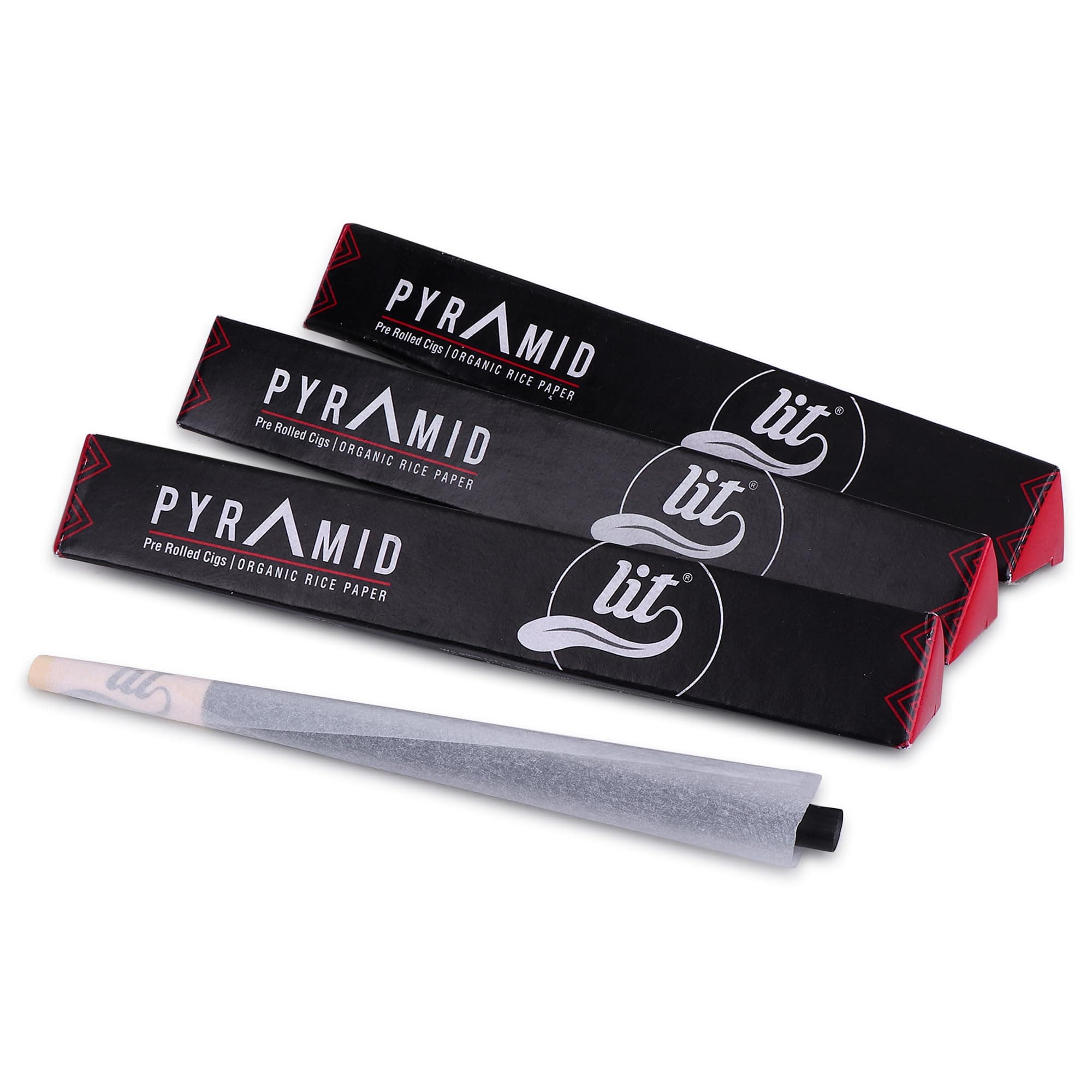 LIT Pyramid Organic White Pre-Rolled Cone(109mm) king Size (Box of 62 cones)