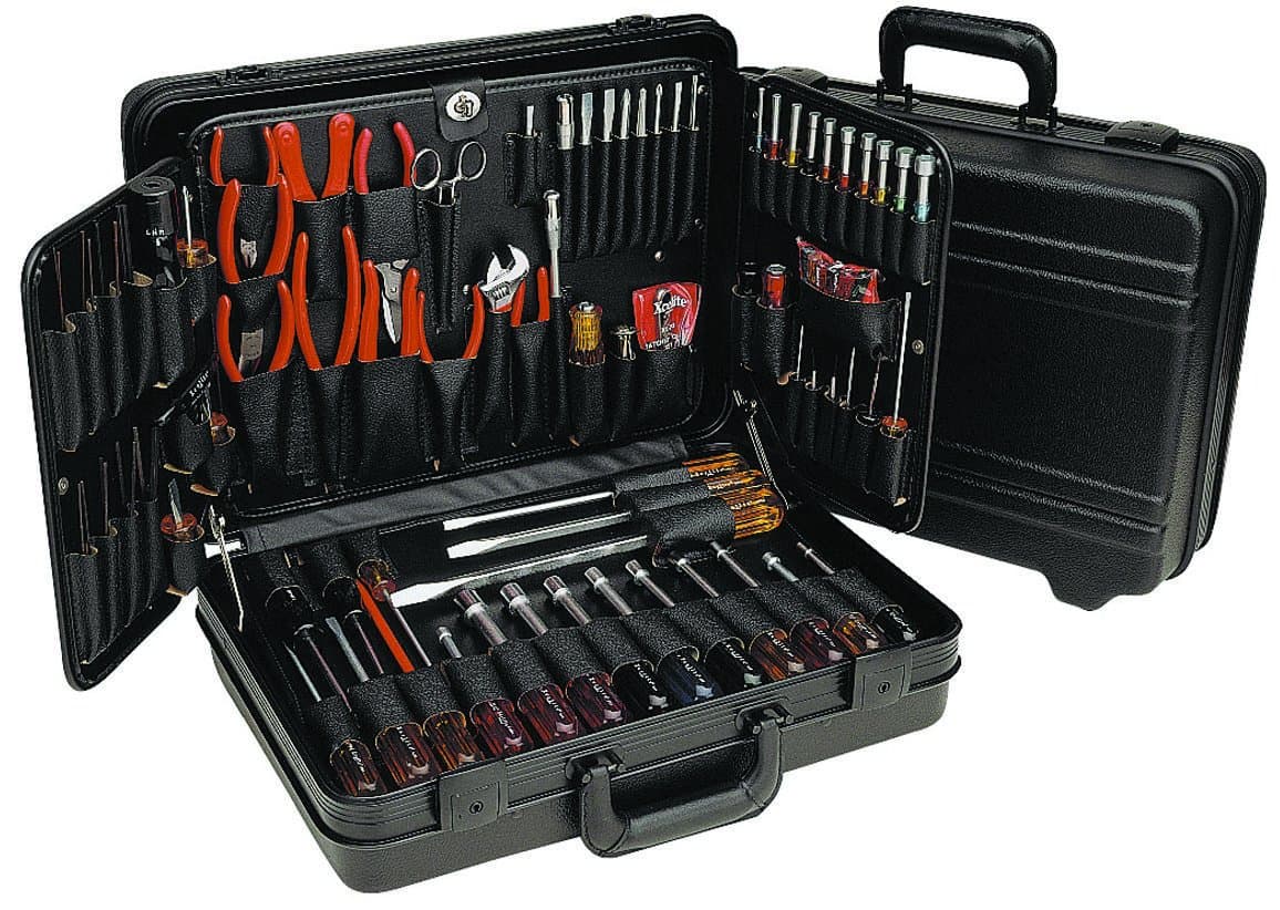 XCELITE TCMB100/ST 86-PC. TOOL KIT W/POLYETHYLENE STORAGE CASE