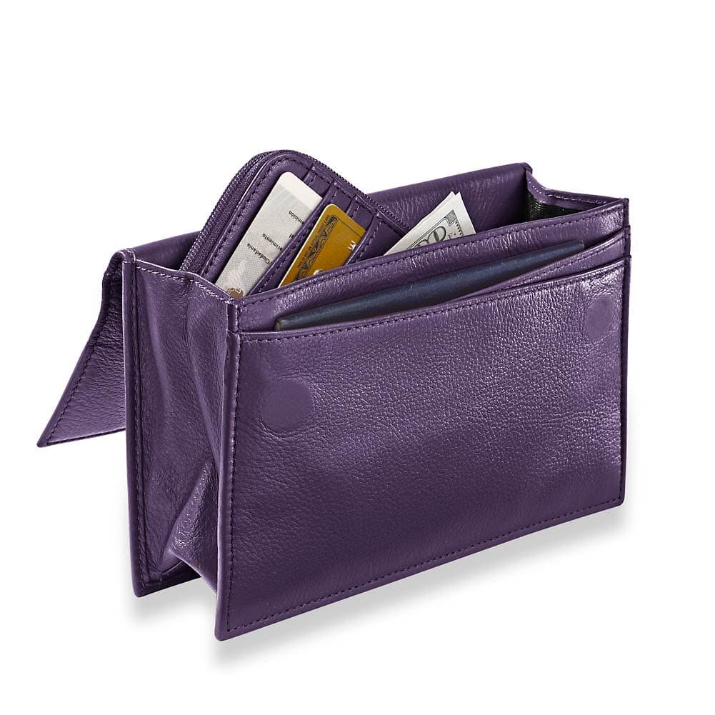 Levenger RFID Travel Wallet & Passcase - Grape