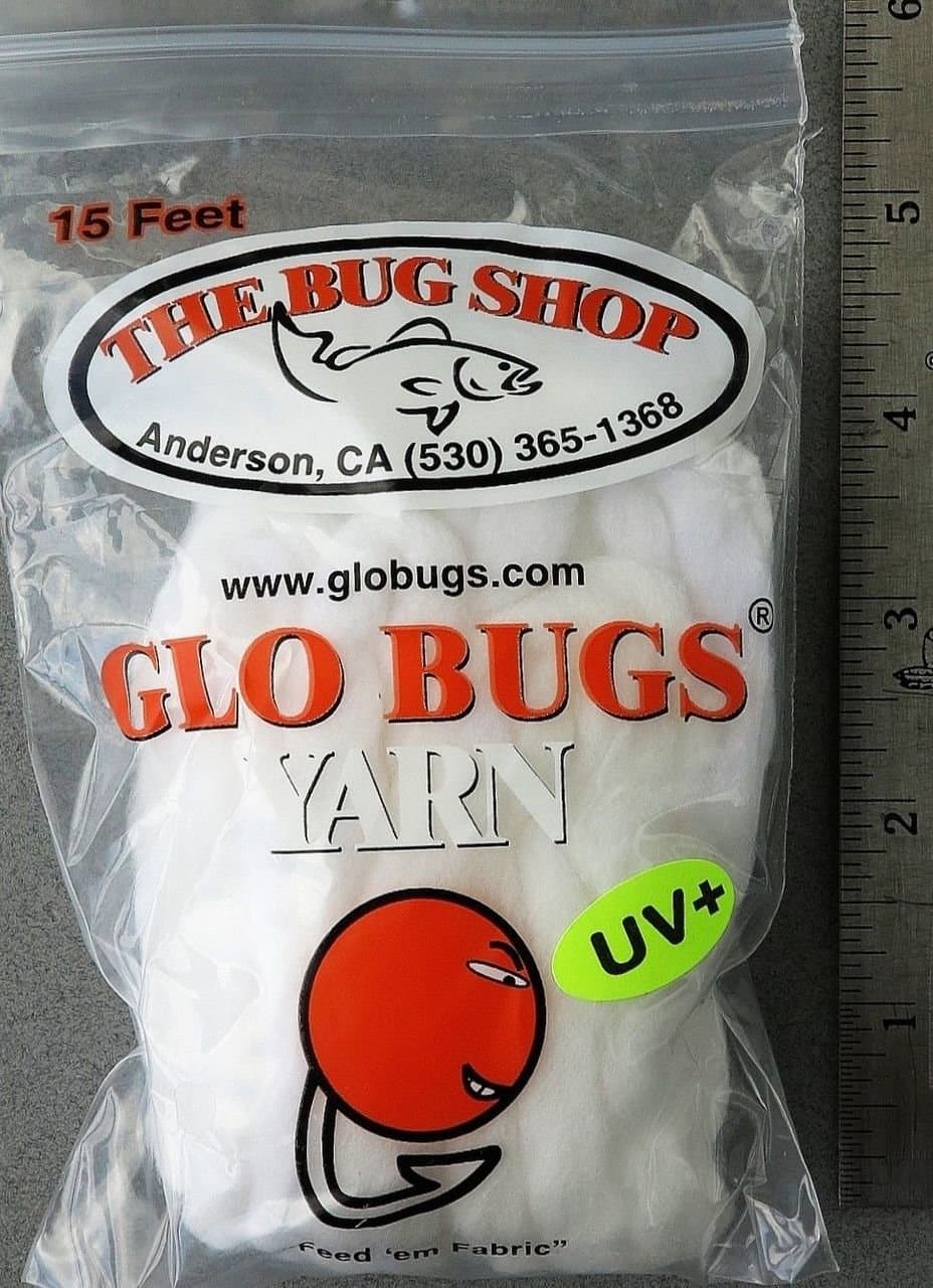Glo Bugs Yarn, 15', 5/16" Diameter, White