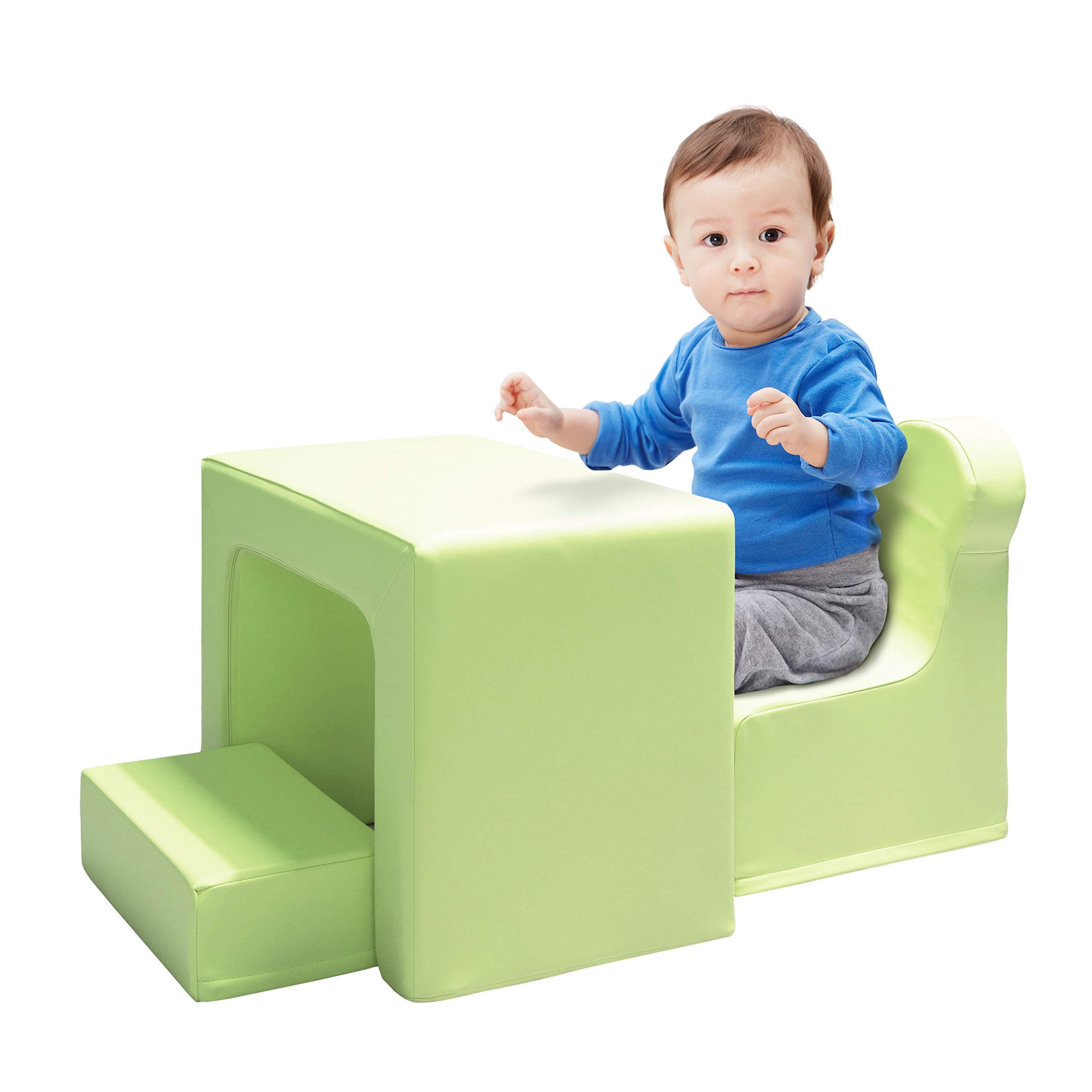 Dream Tree Toddler Table and Chair Set (Sofa Type) Washable, Safe Non-Toxic CPSIA Compliant Soft Foam Furniture for Baby, Kids, and Child - Green