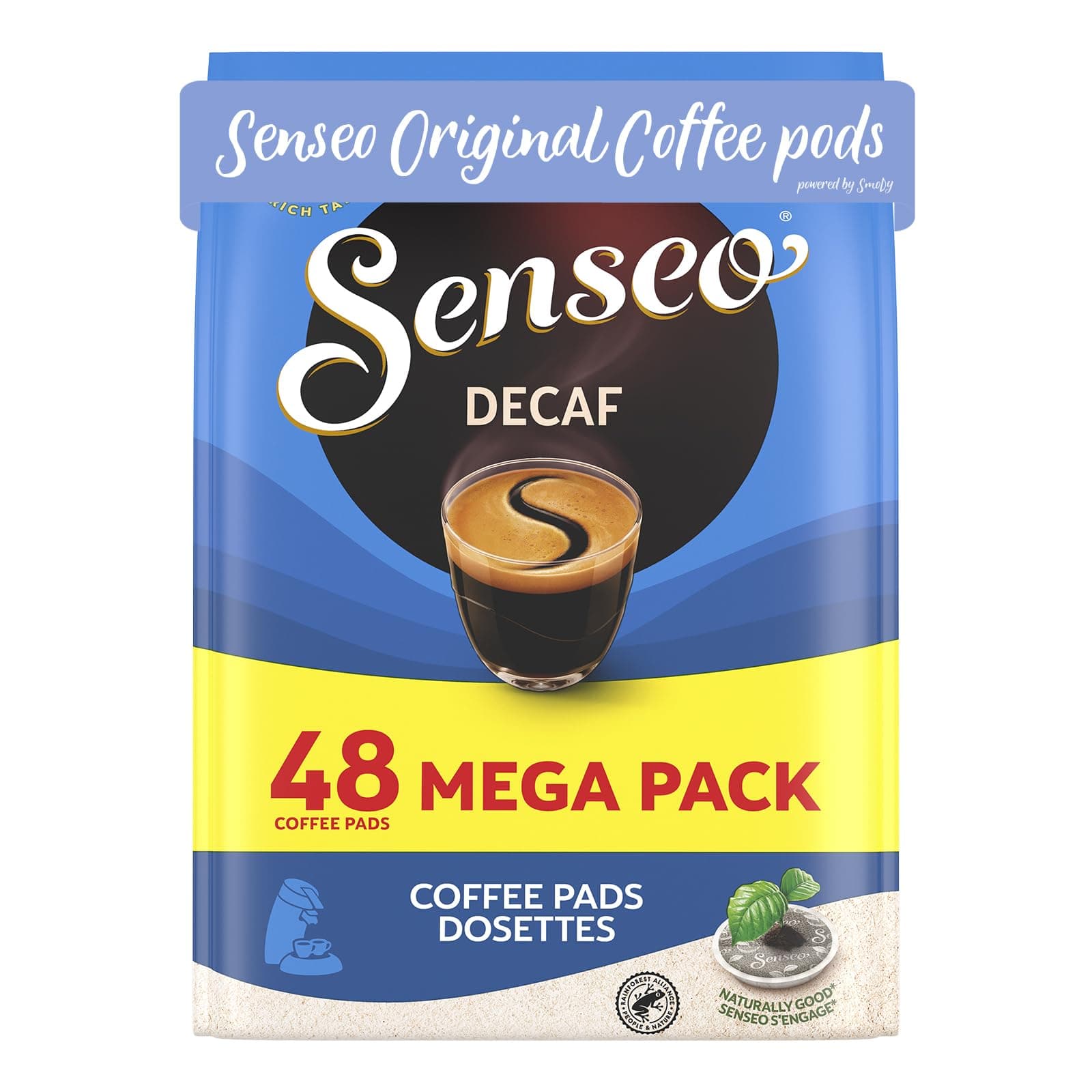 Senseo Decafe/Decaffeinated, New Design, 48 Coffee Pods