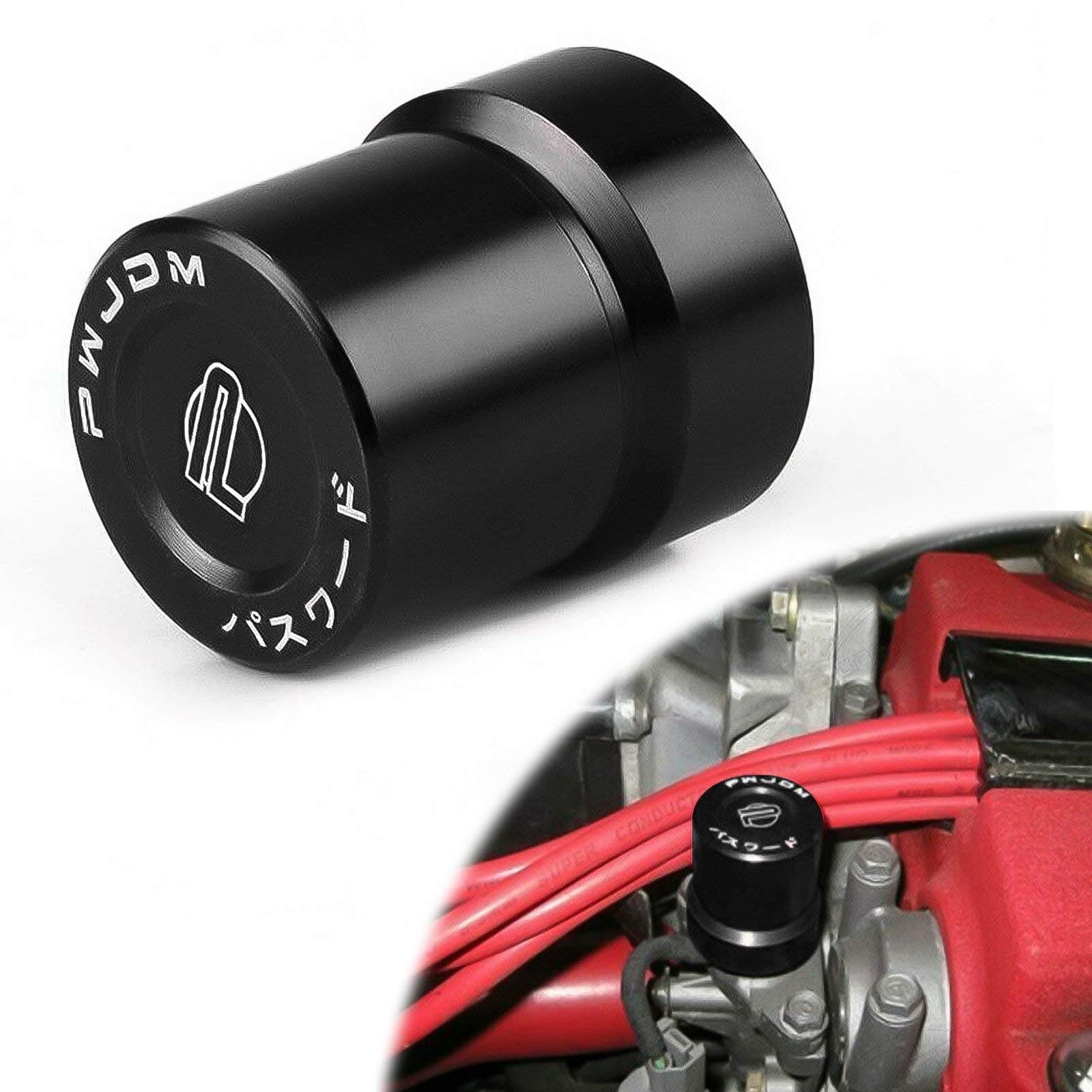 Xotic Tech Aluminum Engine Cover - Protective Solenoid Valve Cap, Black, Compatible with Honda B/D/H-Series Accord, Civic, Acura Engines (B17A1, B18C1, C5 VTEC)