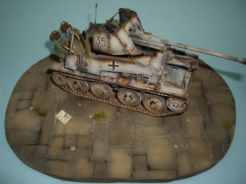 1/35 Scale oval Flag stone Diorama base - Dimensions - 220mm x 175mm