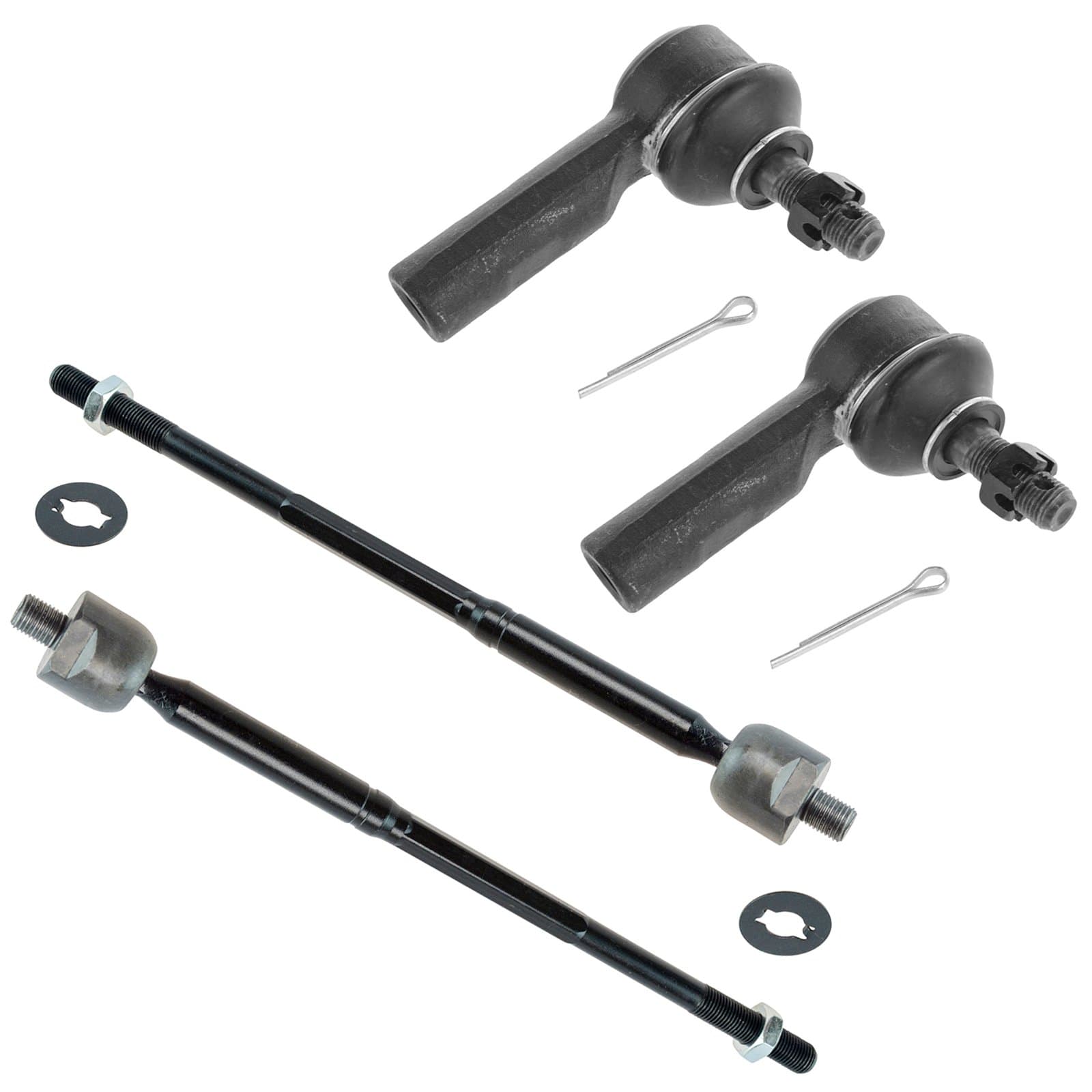 TRQ Front Inner and Outer Tie Rod Set 4 Piece Compatible with 2004-2006 Scion xA 04-06 xB 2003-2005 Toyota Echo