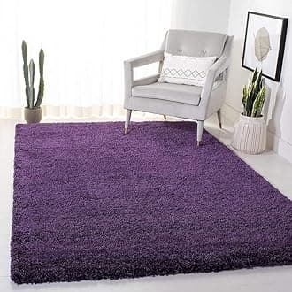 CARPET PLANET Modern Soft Shaggy Rugs Fluffy Home Decorative Carpet for Living Room 2-inch Thick Carpet PlainPlain Purple(8X11 FEET)