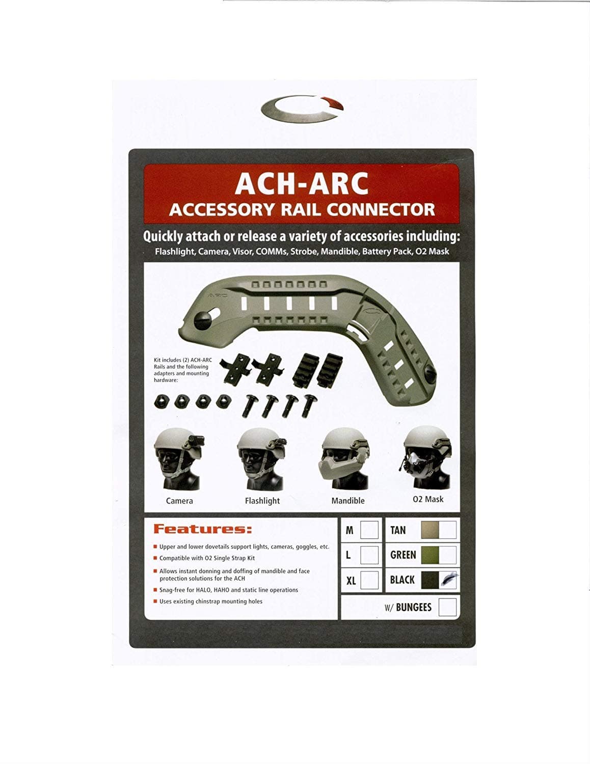 Ops-Core ACH-ARC Rail Kit - TAN