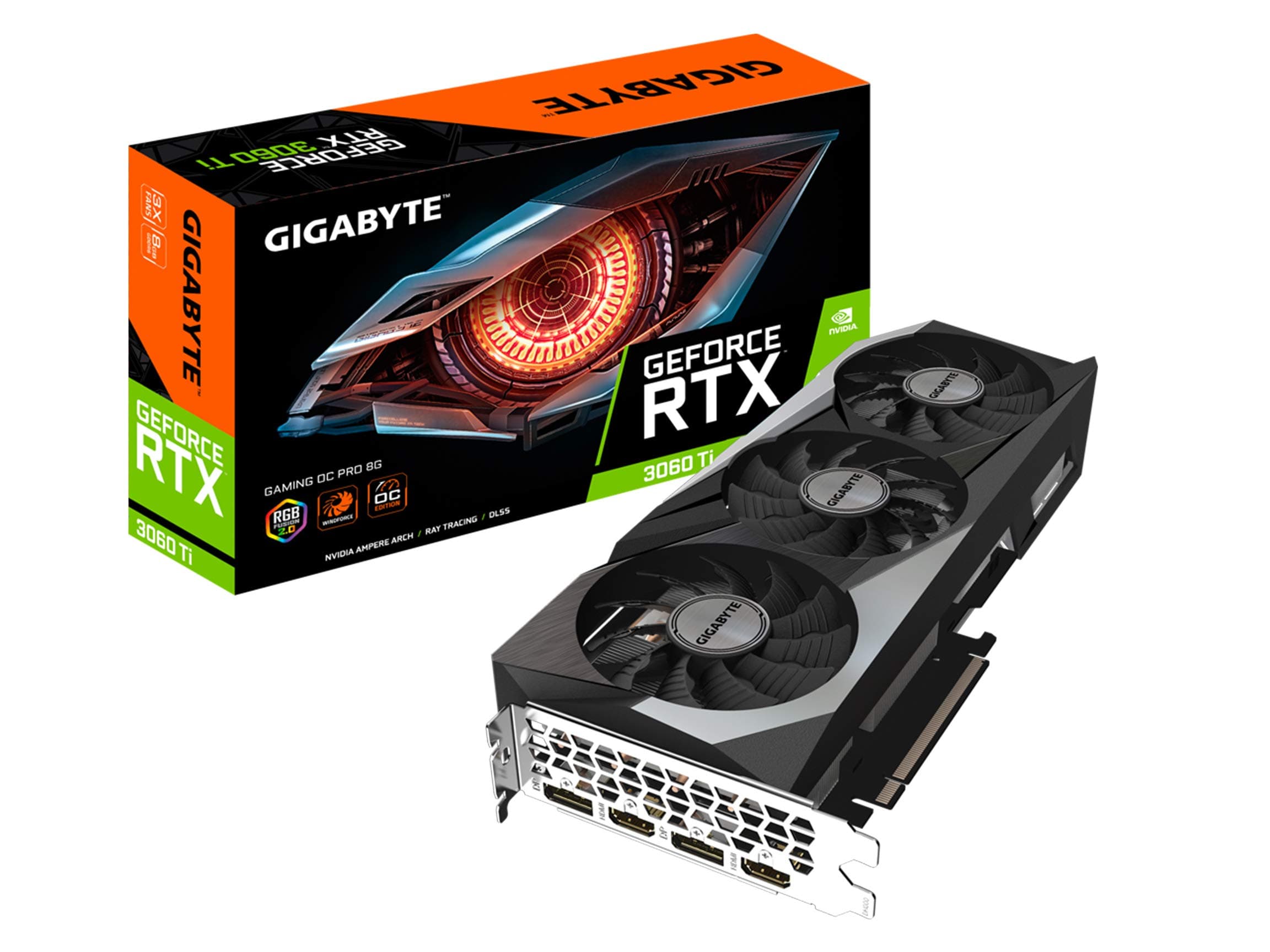 GIGABYTE GeForce RTX 3060 Ti Gaming OC PRO 8G Graphics Card, 3X WINDFORCE Fans, 8GB 256-Bit GDDR6, GV-N306TGAMINGOC PRO-8GD Video Card