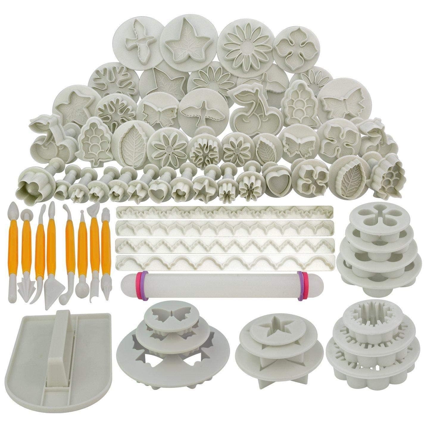 Other 68Pcs Fondant Cake Decorating Modelling Tools Set Diy Sugar Craft Cake Decorating Fondant Cutters