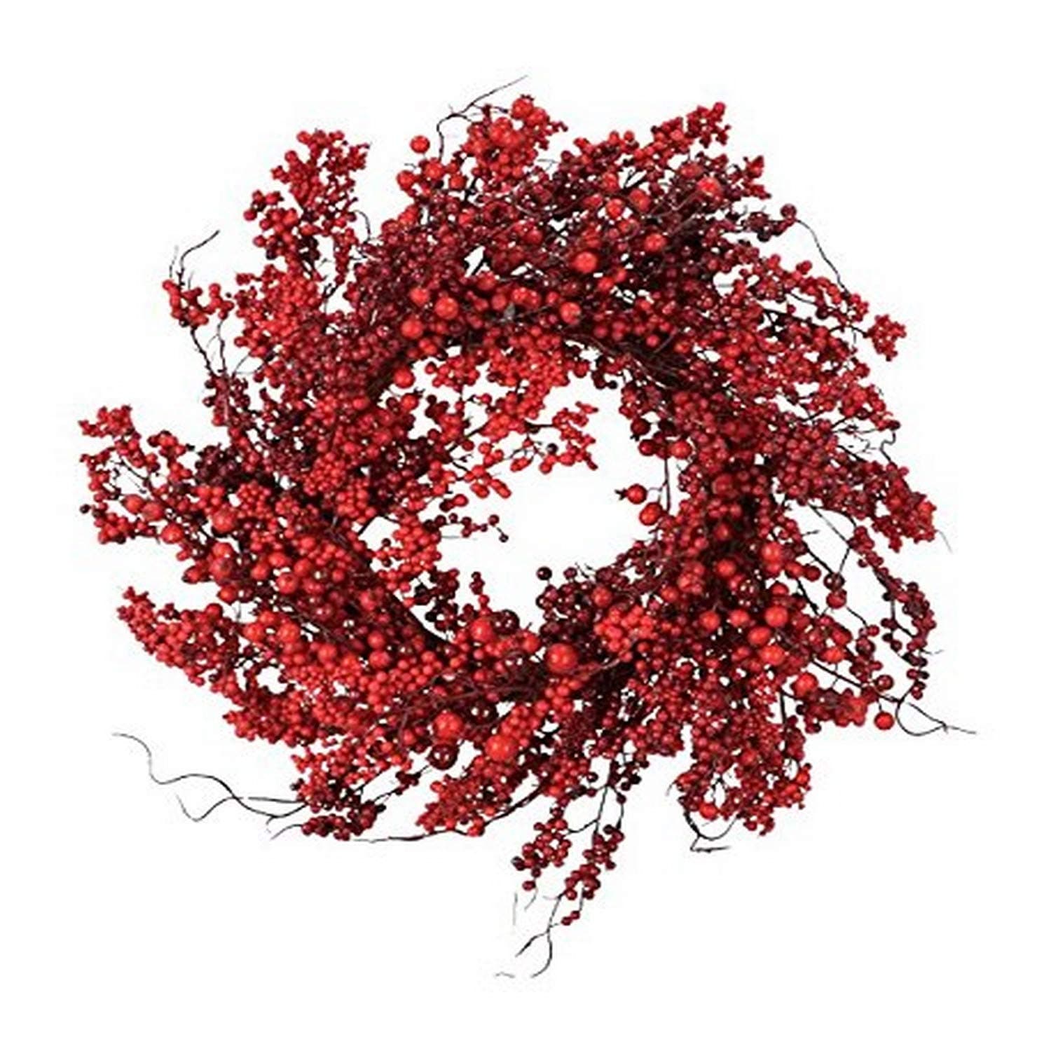Red Berry Wreath, 22-Inch