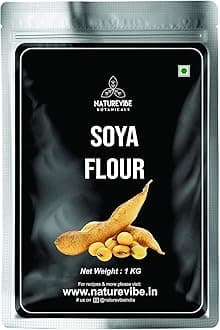 Naturevibe Botanicals Organic SOYA Flour, 1kg | Source of Protein and Iron