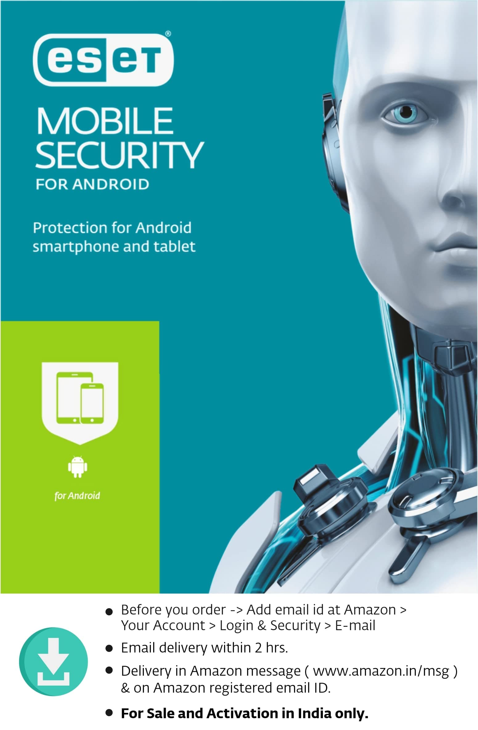 Eset Mobile Security for Android Latest Version - 1 Device, 1 Year (Email Delivery in 2 Hours - No CD)