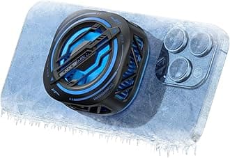 Black SharkMagnetic Cell Phone Cooler, RGB Phone Cooling Fan Portable Lightweight Mobile Phone Cooling Fan, Phone Radiator with Larger Cooling Area for Phone/Tablet/Ipad