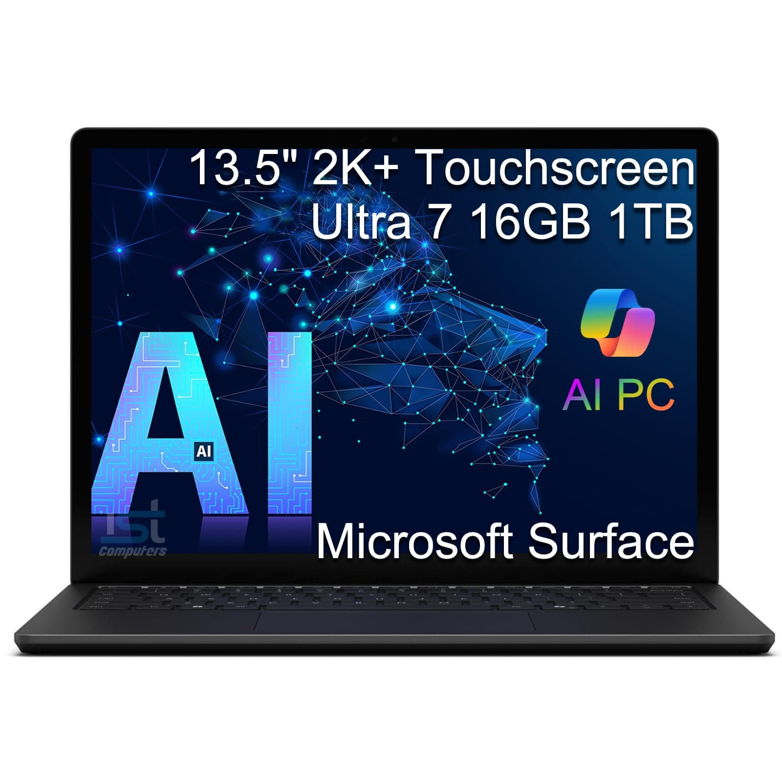 Microsoft Surface Laptop 6 AI PC for Business (13.5" 2K+ Touchscreen, Intel 16-Core Ultra 7 165H (> i7-1355U), 16GB DDR5 RAM, 1TB SSD), 18.5-Hr Long Battery Life, 1080p IR Webcam, Win 11 Pro, Black