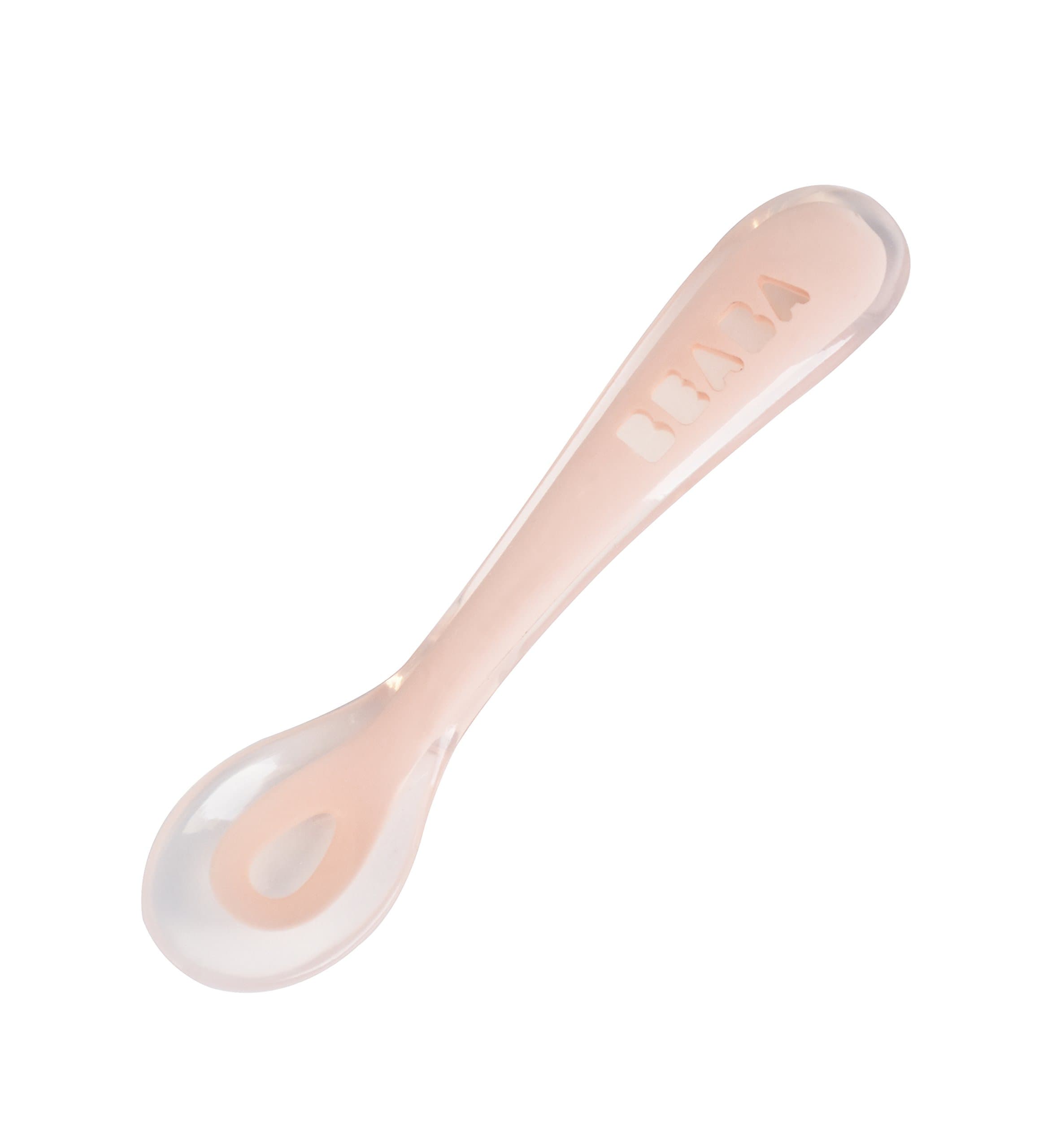 BEABA Second Stage Baby Spoon for Self-Feeding Babies, Pink