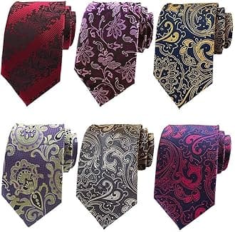 Lot 6 PCS Classic Men's Silk Tie Necktie Woven JACQUARD Neck Ties