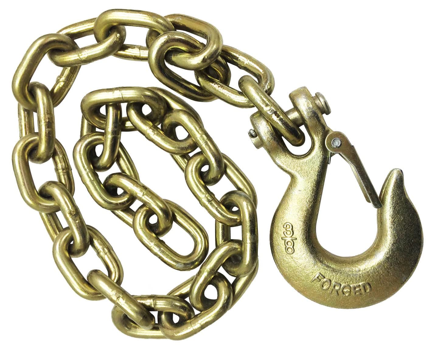 LIBRA 2 New 3/8" X 35" Grade 70 Trailer Safety Chains with Forged Hooks & Safety Clips -25004
