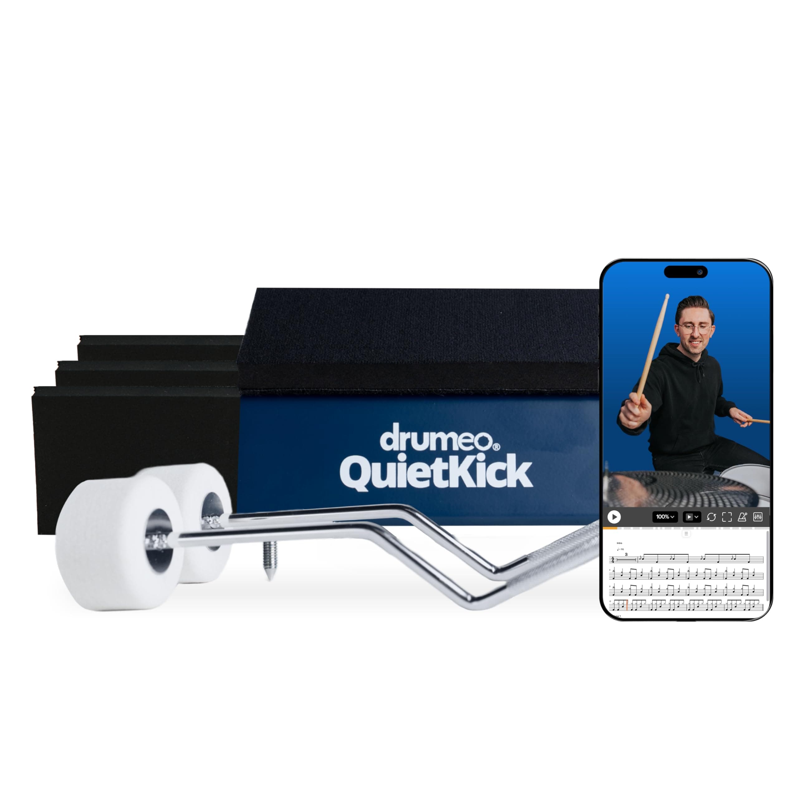 drumeo QuietKick Double