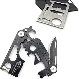 2 Multi-tools for Men, Credit Card Tool Wallet Multitool and Small Folding Mu...