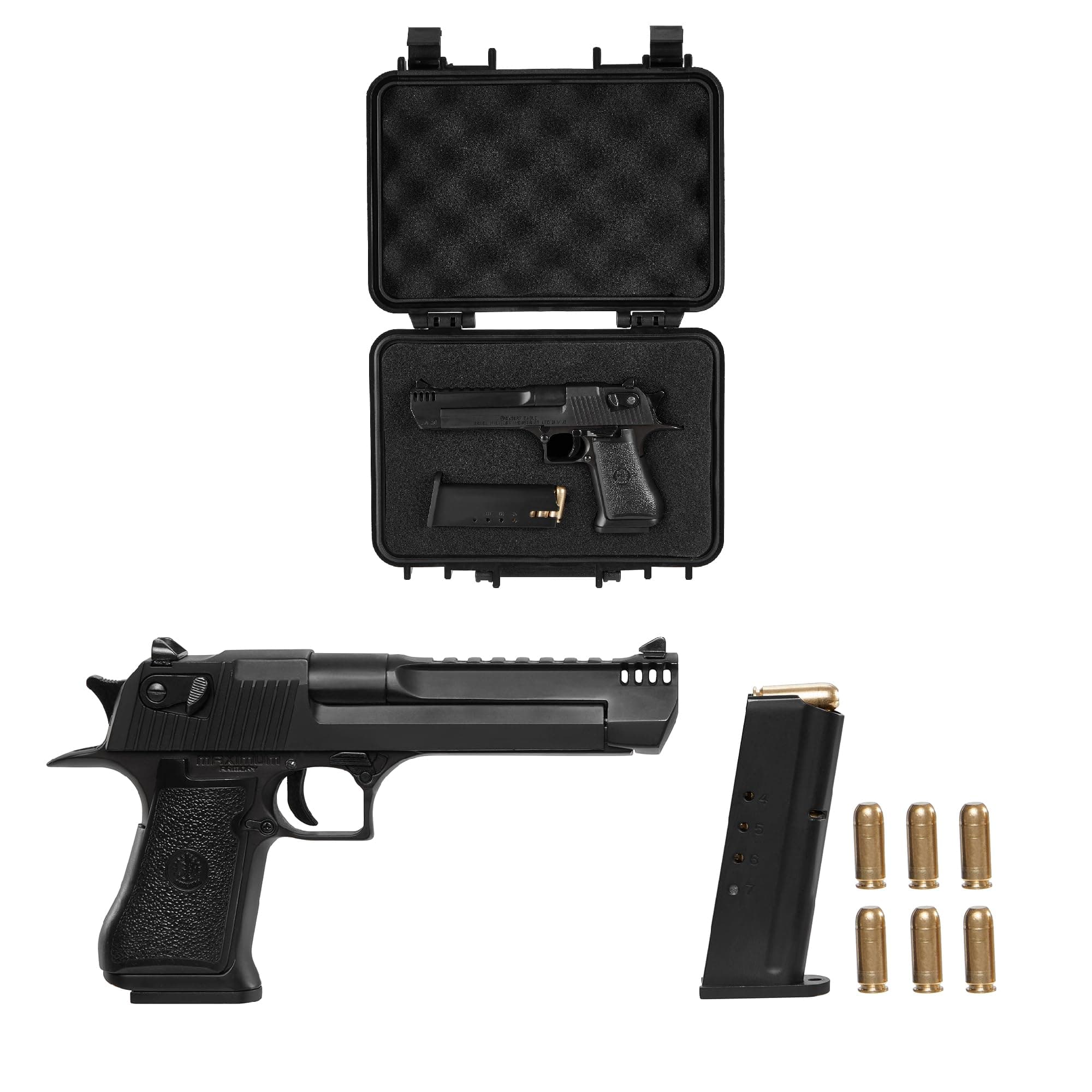 MASSIMO PRECISION Miniature Desert Eagle Model Kit 1:2.05 Scale - Metal Build Model Set for Desktop Display - Gift for Model Enthusiasts & Collectors - No Shooting Function (Black)