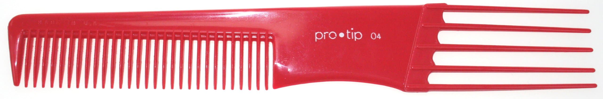 Pro TipHairdressing Lifter Comb with 5 Plastic Pins PTC04 190mm - RED by Pro Tip