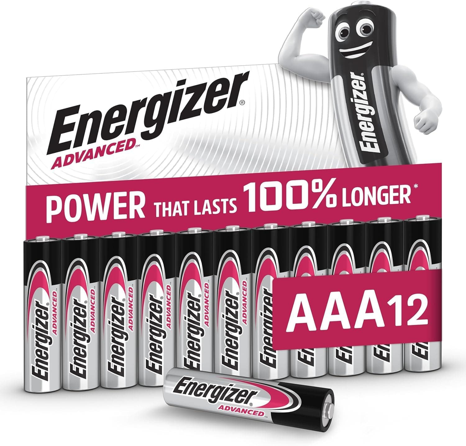 Advanced - AAA Batteries (12 Pack) - Triple A Battery 1.5V - Up To 100% Longer Lasting - Ideal for High-Drain Devices - 0% Plastic Packaging - 10 Year Shelf Life [Amazon Exclusive]