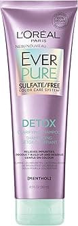 L'Oreal Paris EverPure Scalp Care + Detox Sulfate Free Shampoo for Color-Treated Hair, Anti-Dandruff, Invigorates Scalp and Removes excess build-up, Menthol and Neem Leaf Extract, 8.5 Ounce