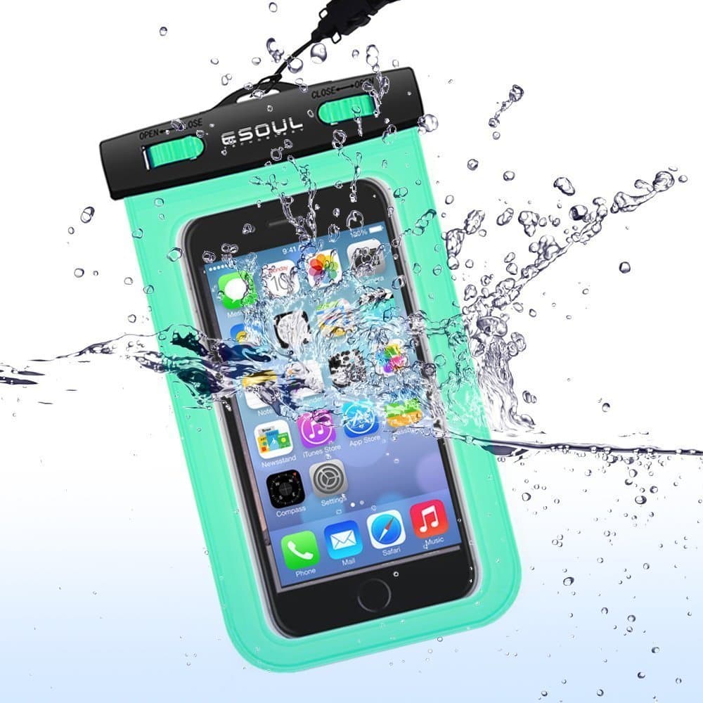 ES-Waterproofbag-Green Waterproof Phone Case
