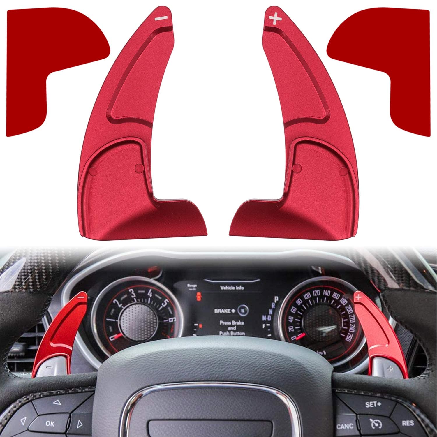 E-cowlboy Steering Wheel Shift Paddle Extended Shifter Trim Cover HG - 1287
