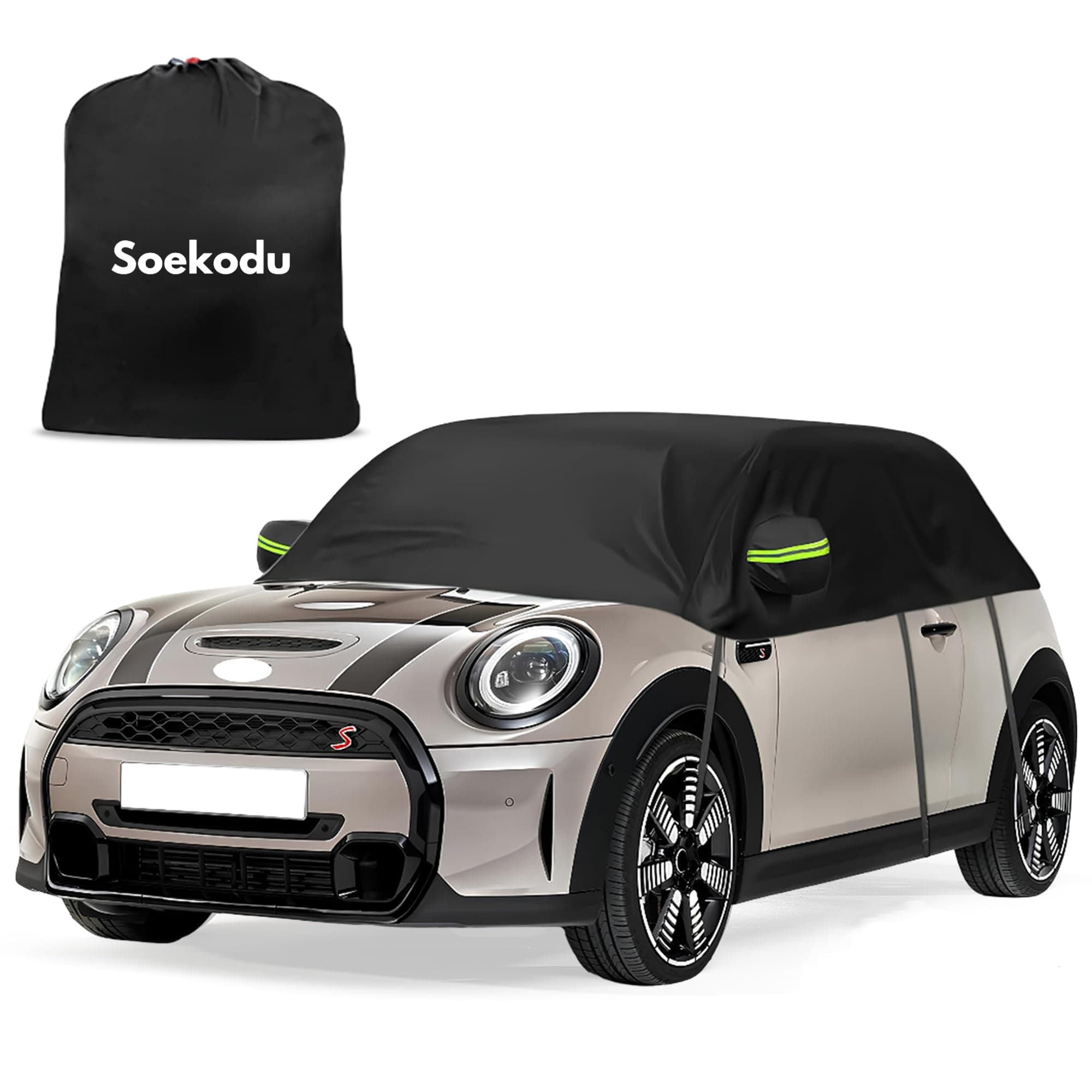 Half Car Cover Replace for Mini Cooper 3 Door 2000-2024, Car Covers for Outside Storage, Waterproof All Weather Car Accessories