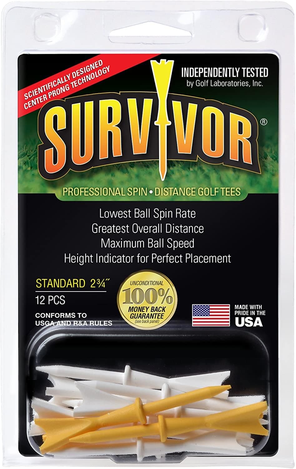 ProActive Sports Greenkeepers Survivor Golf Standard Tee, 2 3/4"