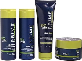 PRIME PRO EXTREME BIO TANIX Brazilian Protein Extreme Force Shampoo + Condtioner + Leave-in + Mask Combo Pack of 4 Total Hair Care Kit