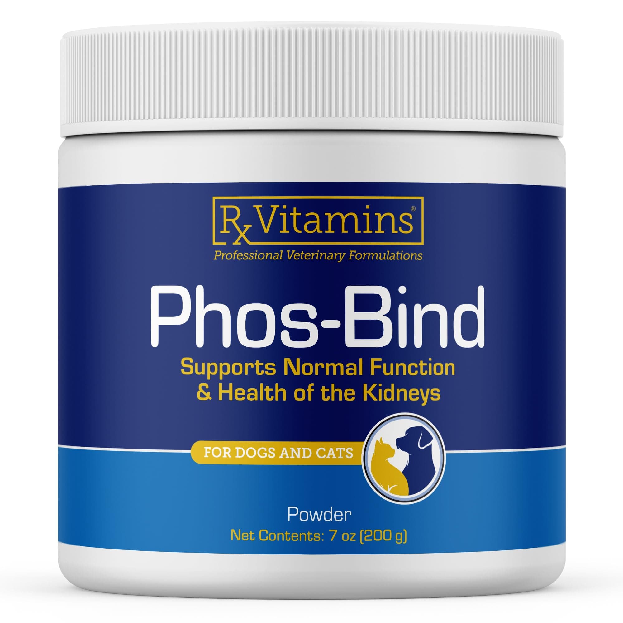 Phos-Bind - Kidney Support Supplement Powder - Phosphate Binder for Cats & Dogs for Kidney Health - Supports Normal Kidney Cleanse and Essential Kidney Care - 200g
