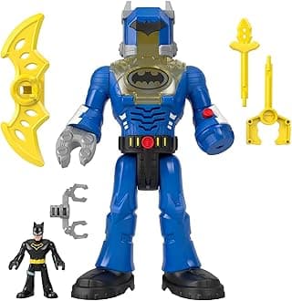 Fisher-Price Imaginext DC Super Friends Batman Toys Insider & Exo Suit 12-Inch Robot with Lights Sounds & Figure for Kids Ages 3+ Years