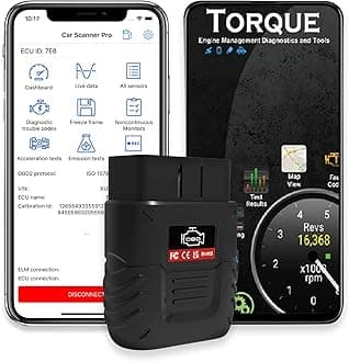 SINOTRACK OBD2 Scanner Bluetooth Auto Diagnostic Scan Tool Car Fault Check Engine Light Wireless Car Code Reader for iOS & Android Compatible for All OBDII Protocol Vehicle Bluetooth 4.2