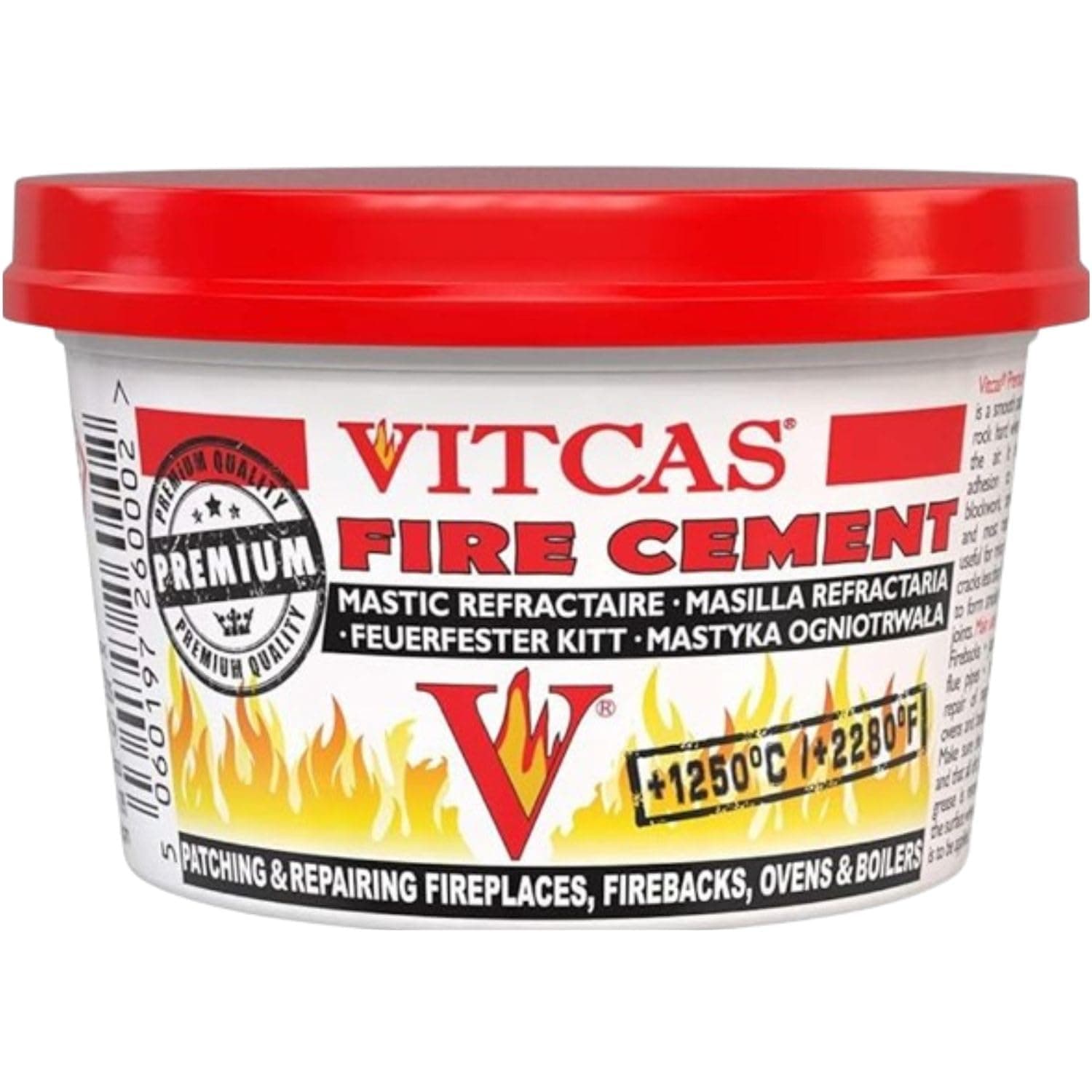 FIRE CEMENT - 500g High-Temperature Resistant Adhesive for Secure Sealing and Repair of Fireplaces, Stoves, Boilers, and Chimneys, Ideal for Withstanding Intense Heat and Preventing Leaks